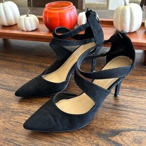 chinese laundry black suede heels | size 9